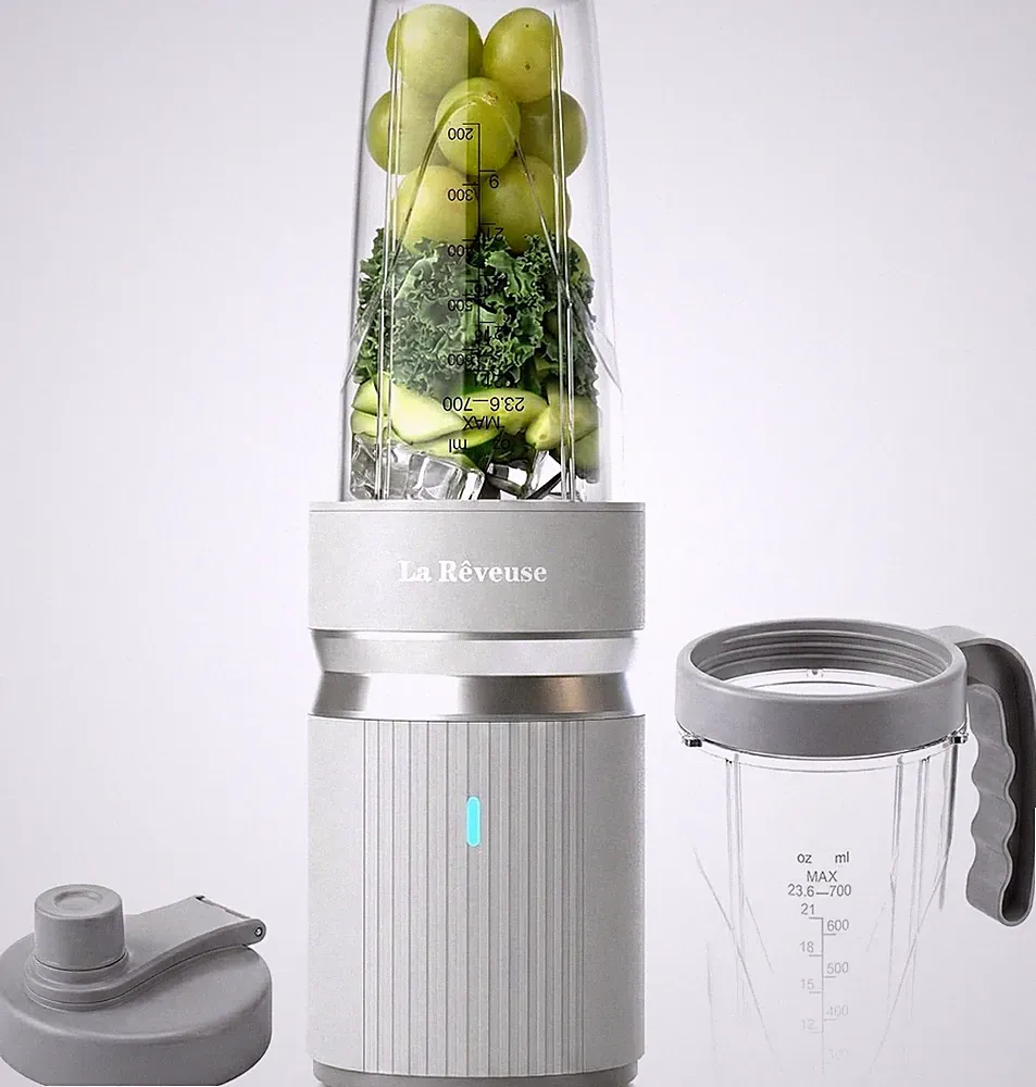 La Reveuse 1000-Watt Personal Blender for Shakes, Smoothies, Gray, LARB2307