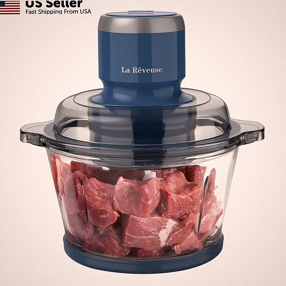 La Reveuse Food Processor,Electric Chopper with 7-Cup (1.7L) 7-Cup, Blue