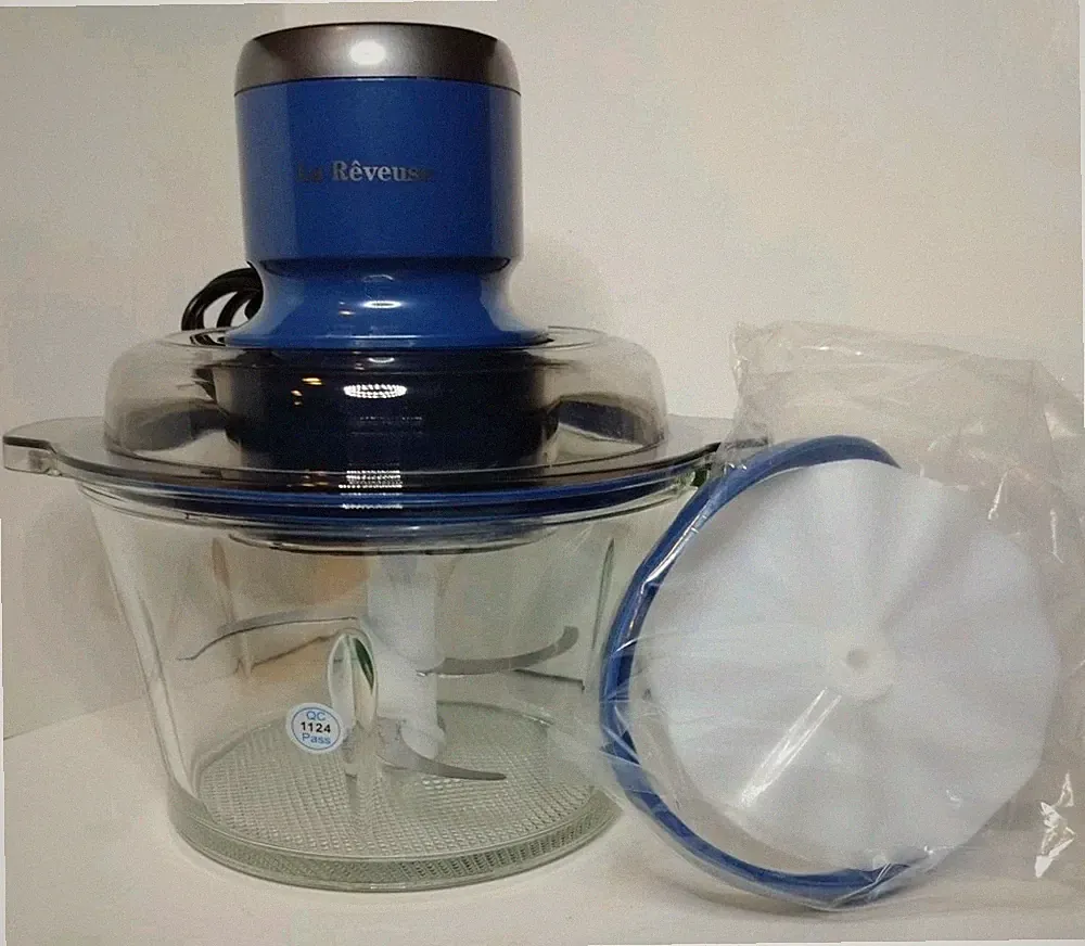 La Reveuse Food Processor Electric Food Chopper 7-Cup (1.7L) Glass Bowl