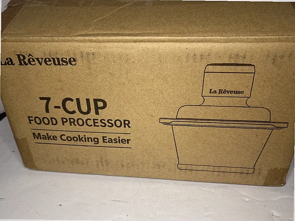 La Reveuse Food Processor,Electric Food Chopper with 7-Cup (1.7L) Glass Bowl