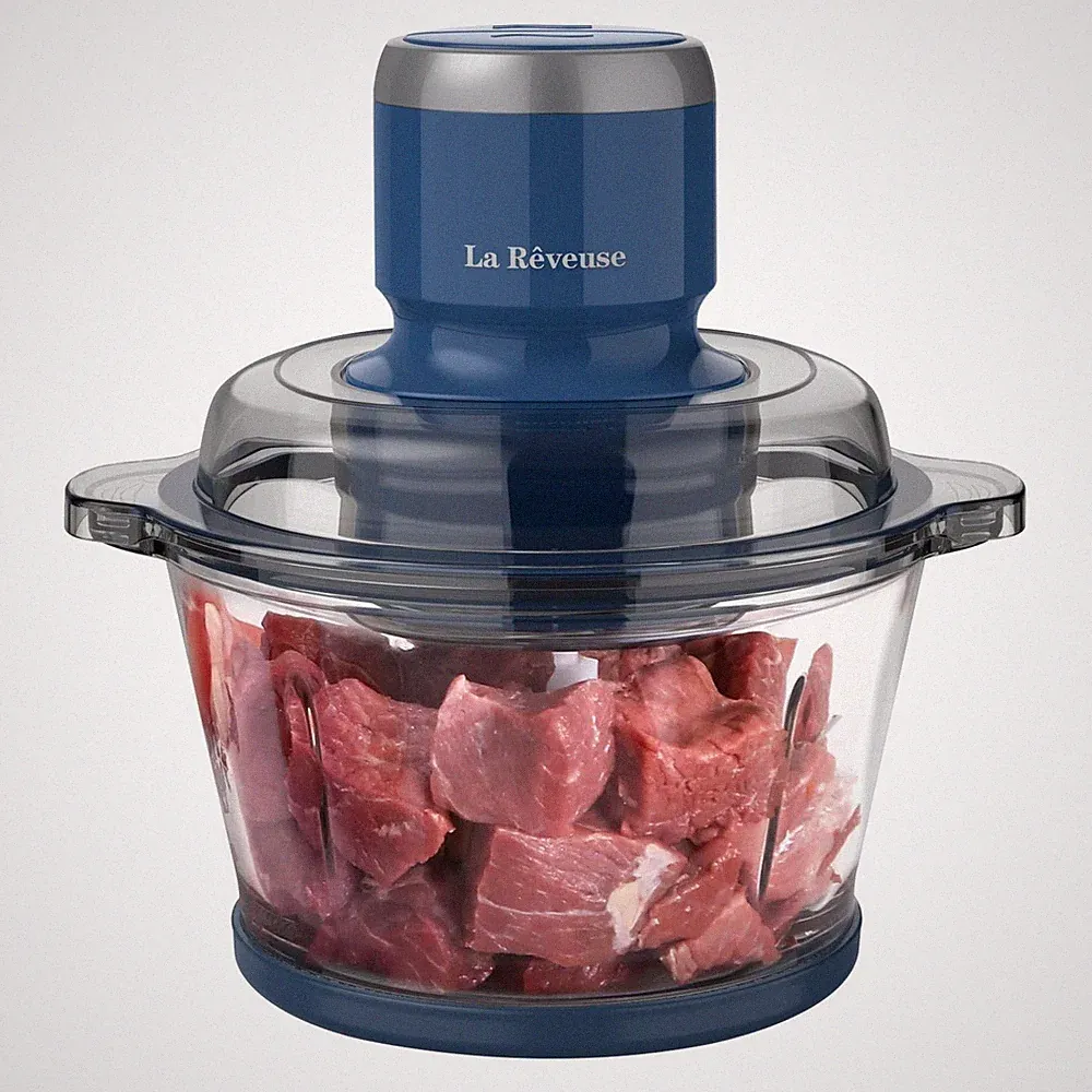 La Reveuse LARB4016 7-Cup Glass Food Chopper 300W Processor Whisk
