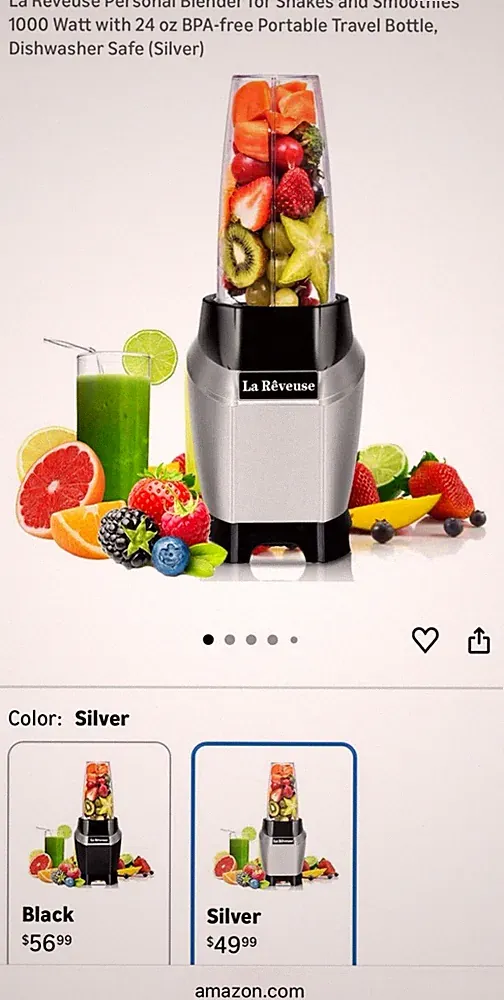 La Reveuse Personal Blender for Shakes and Smoothies 1000 Watt