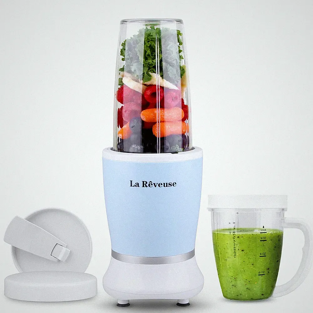 La Reveuse Personal Size Blender 250 Watts Power for Shakes Sky Blue
