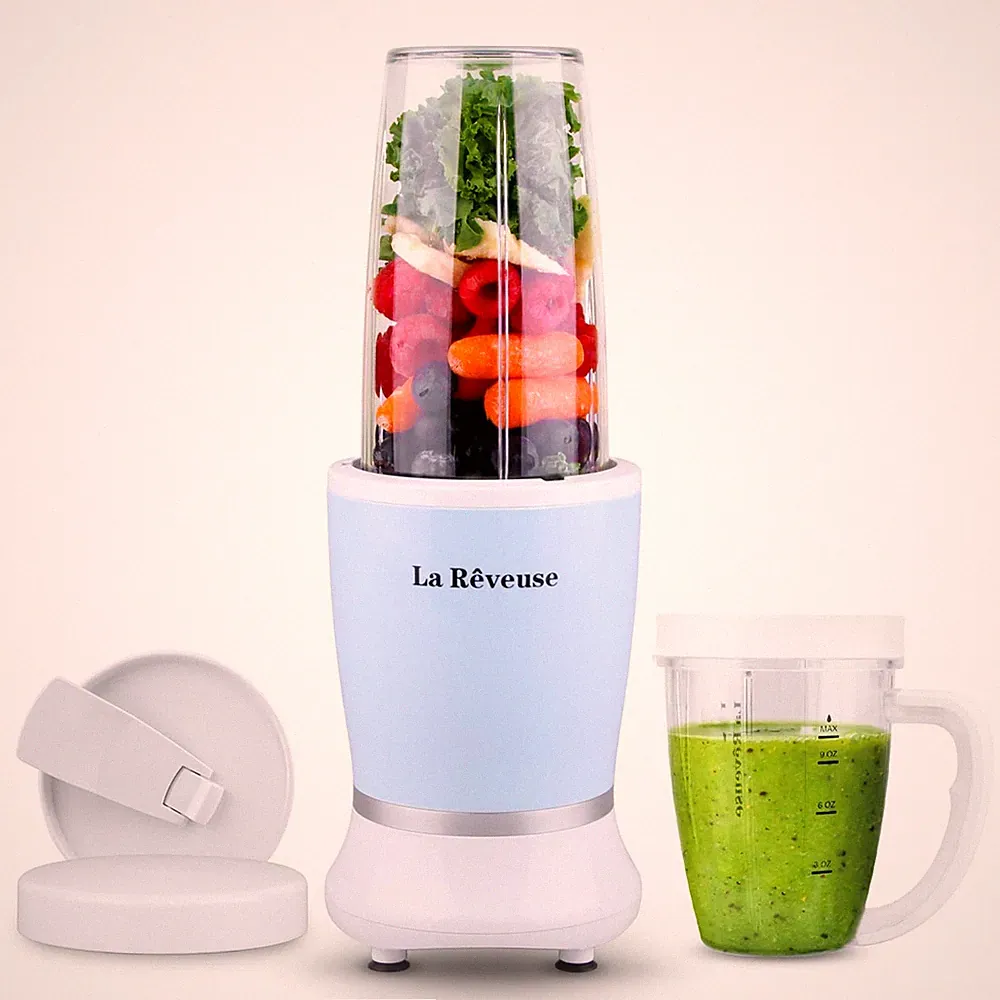 La Reveuse Personal Size Blender 250 Watts Power for Shakes Sky Blue