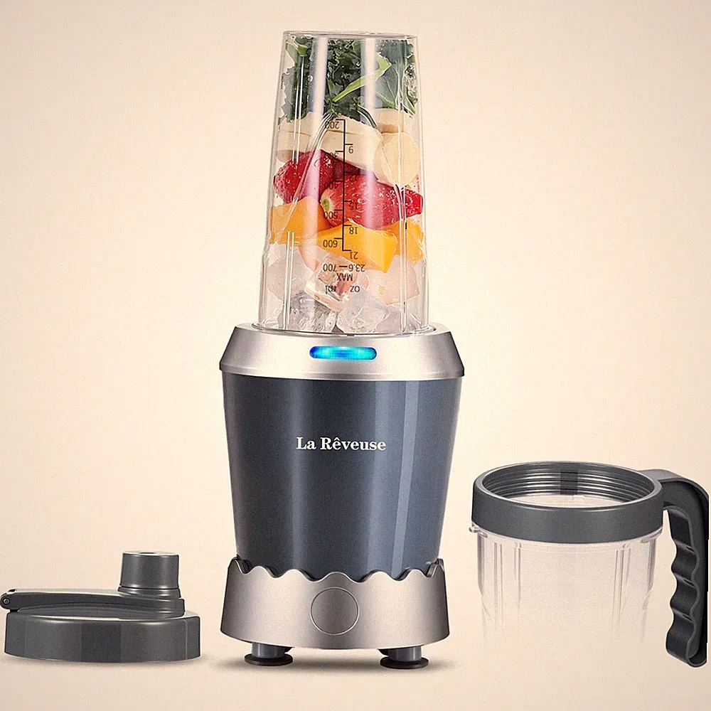 La Reveuse Personal Size Smoothie Blender , 1000W High Speed with 24oz To-Go...