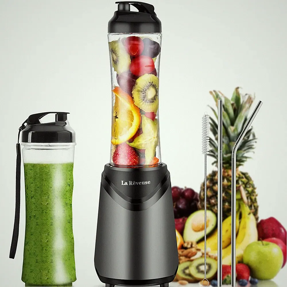 La Reveuse Smoothie Blender Personal Size 300 12.4 x 5.4 x 9.4 inches, Grey