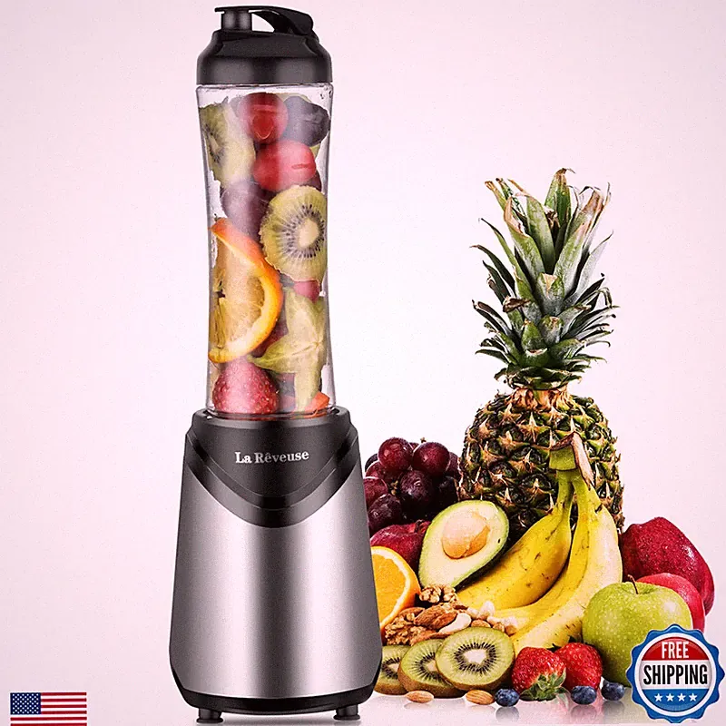 La Reveuse Smoothies Blender Personal Size 300 Watts 18 Oz Bpa-Free Portable