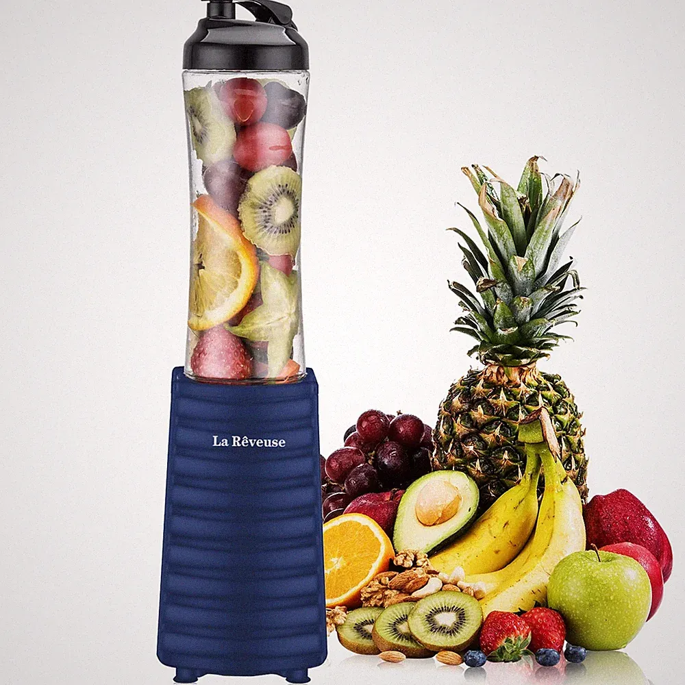 La Reveuse Smoothies Blender Personal Size 300 Watts with 18 oz BPA-Free Port...