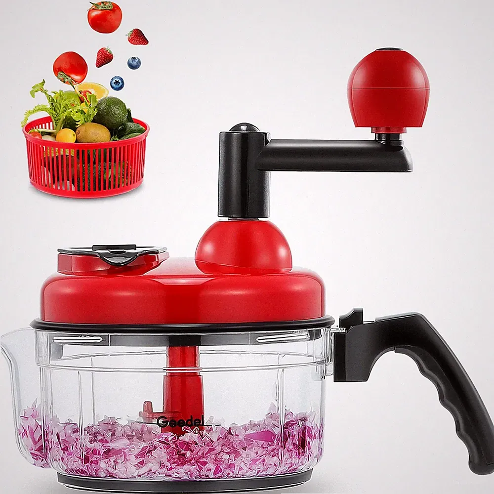 Large Food Chopper Vegetable Chopper, Manual Food Processor, 3 Cups