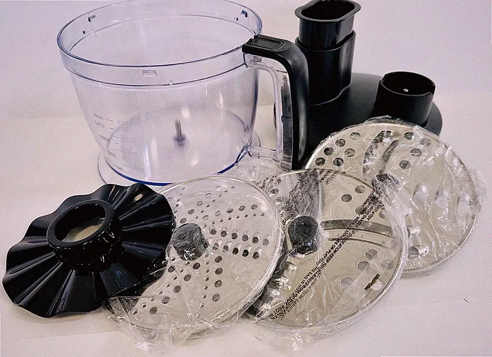 Large Food Processor replacement parts With Blades Clear With Black Lid (bsb)