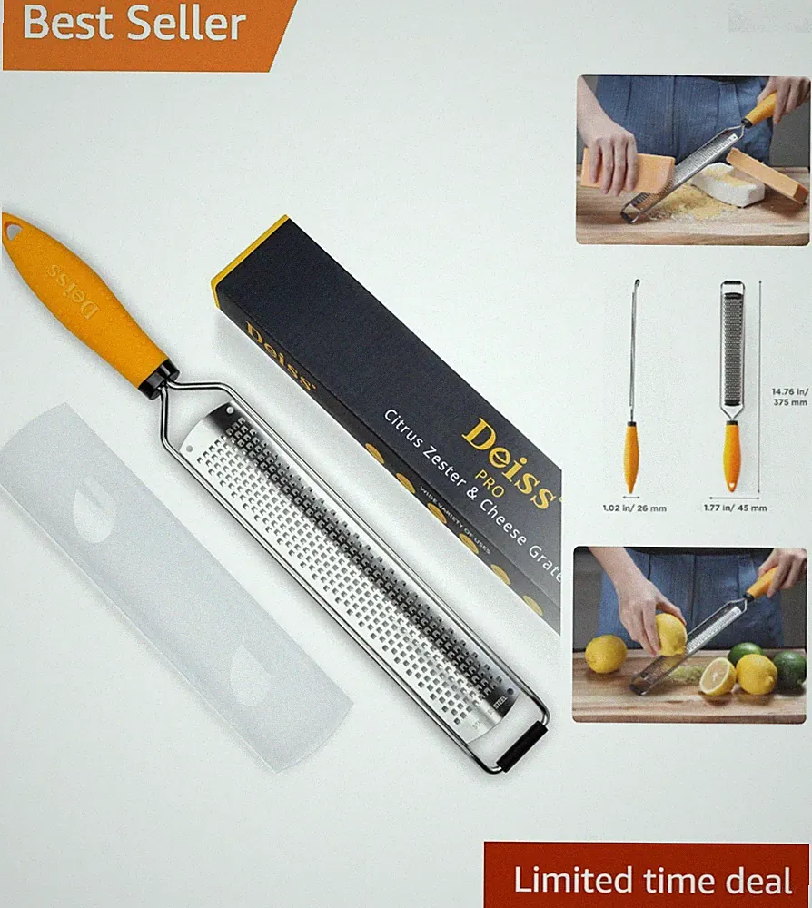 Lemon Zester Cheese Grater Vegetable Shredder Stainless Steel Kitchen Tool