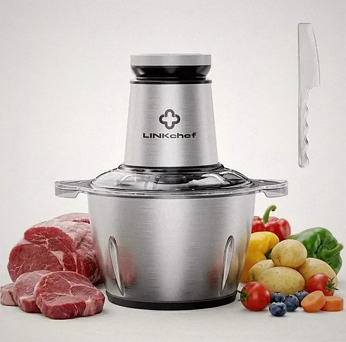 LINKChef 10 Cup Electric Food Chopper Meat Grinder Stainless Steel Processor