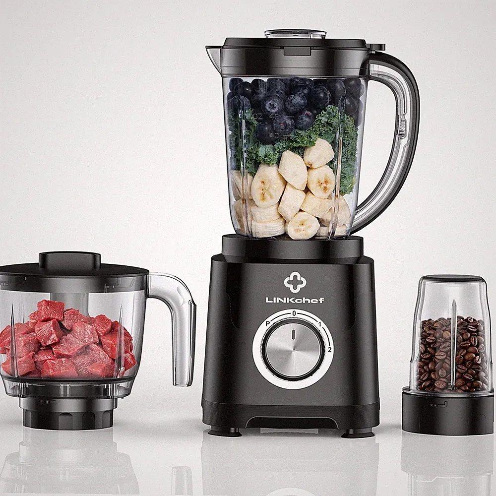 LINKChef Smoothie Blender 57oz Food Processor Combo Powerful Chopper Grinder