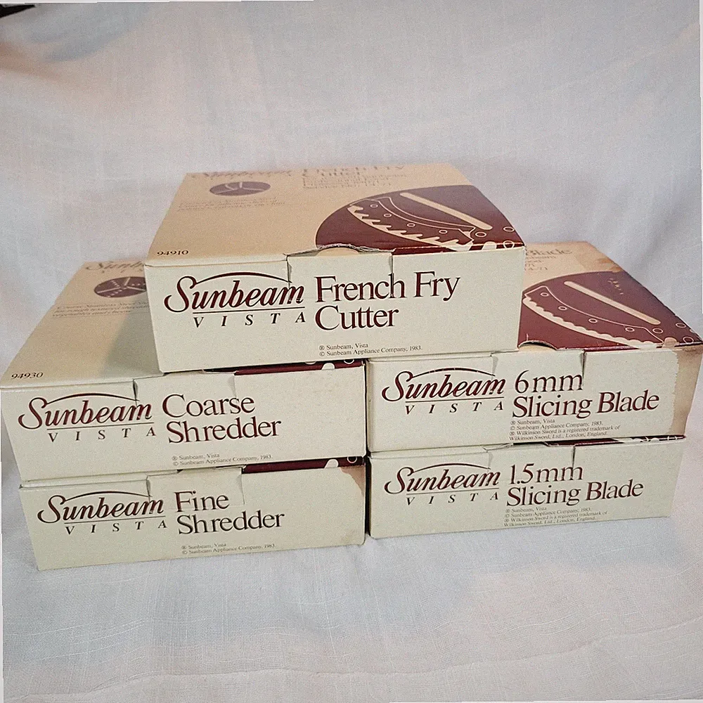 Lot Of 5 - Sunbeam Vista Food Processor Blades Slicers Shredder For 84071, Read