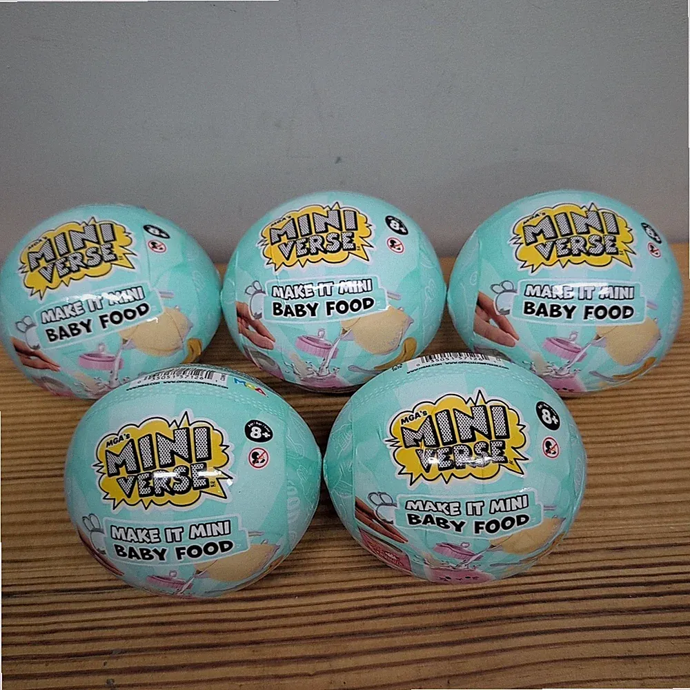 Lot of Five, MGA's Mini Verse Make It Mini Baby Food Series 1, Brand New Sealed
