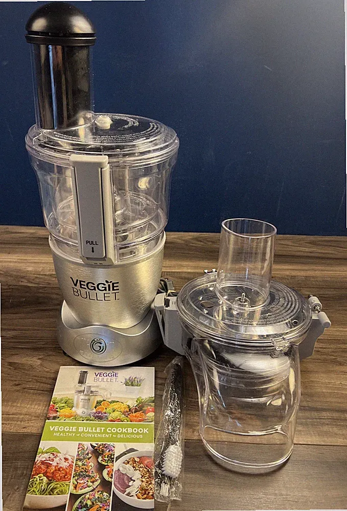 Magic Bullet Veggie Bullet VB-101 Electronic Spiralizer Food Processor + Blades