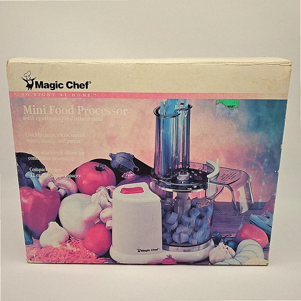 Magic Chef Mini Food Processor Compact 1-1/2C/12oz Capacity Chops Slices Shreads