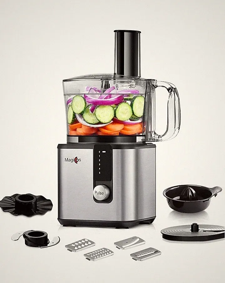 MAGICCOS FP415 8-Cup 750W Food Processor Vegetable Chopper Citrus Juicer 5 Speed