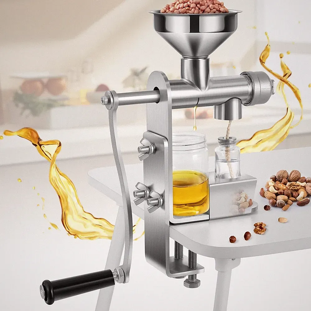 Manual Cold Oil Press Machine for Peanut, Nuts & Seed Oil Extractor