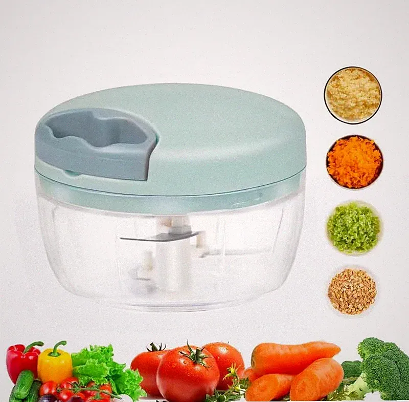 Manual Food Chopper Powerful Hand Crank Vegetable Chopper Compact