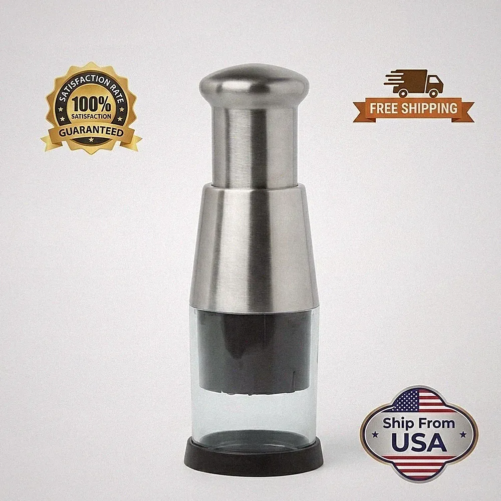 Manual Food Chopper Stainless Steel Garlic Mincer Vegetable Cutter