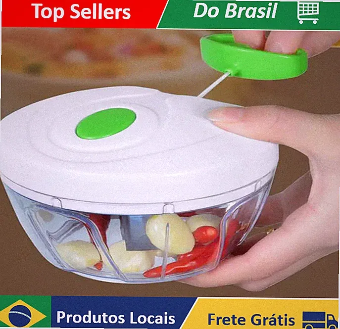 Manual Food Processor 500ml Shredder 3 Blades Neverdie