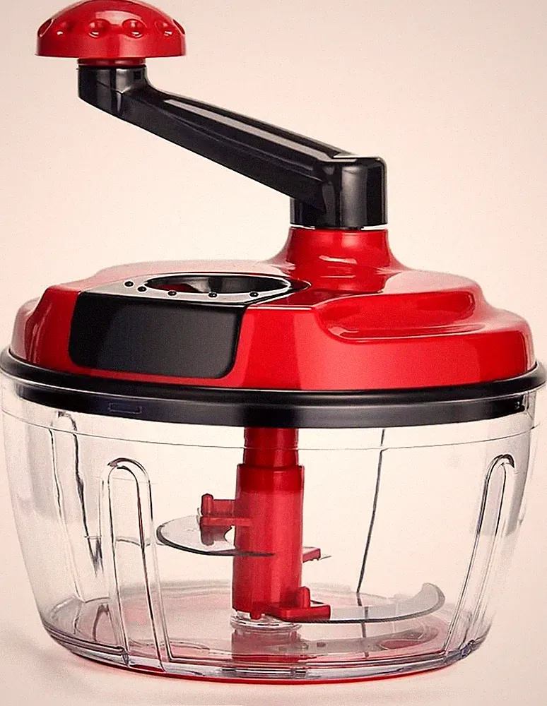 Manual Food Processor,8 Cup Hand Powered Crank Chopper,Mincer Blender with Cl...