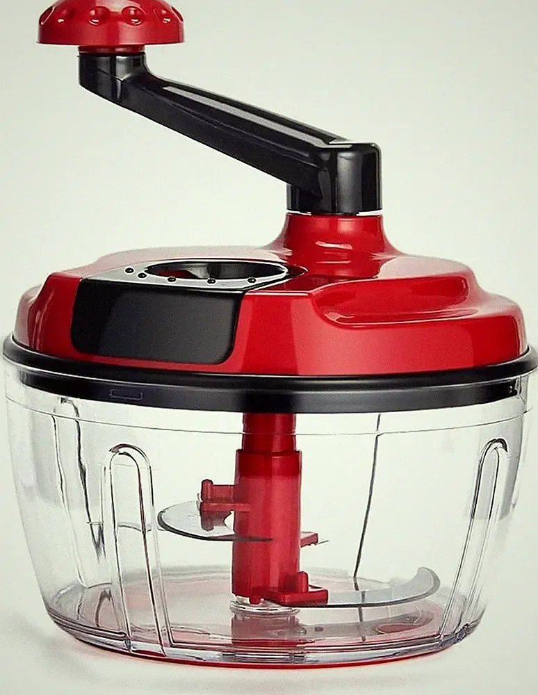 Manual Food Processor,8 Cup Hand Powered Crank Chopper,Mincer Blender with Clear