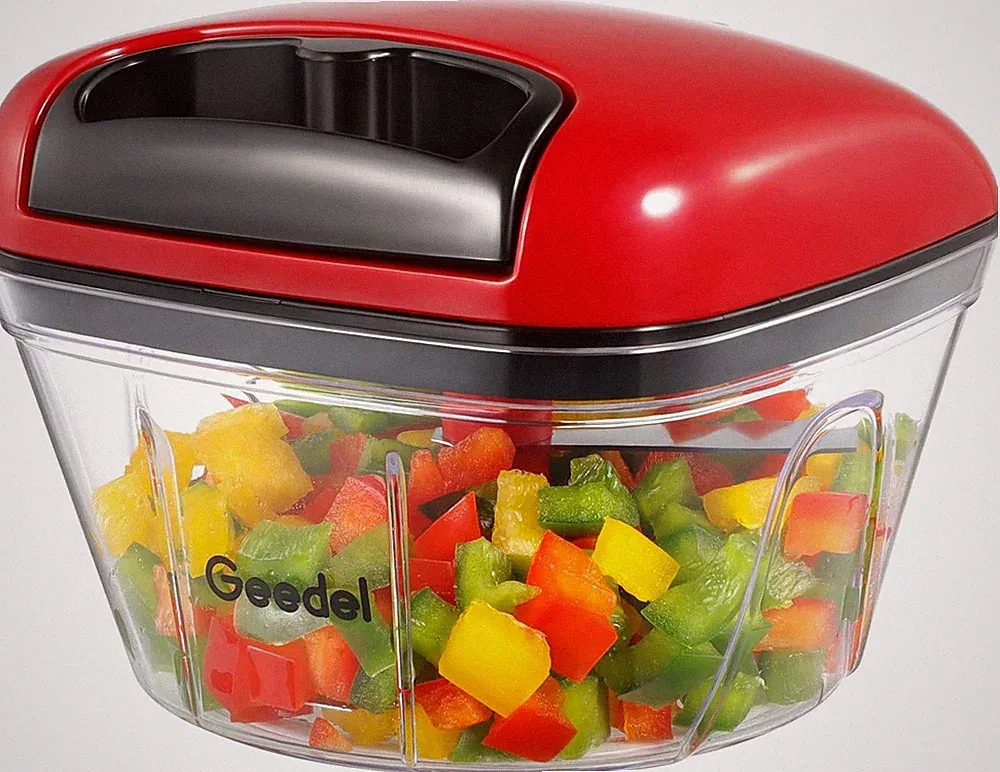 Manual Food Processor Pull String Vegetable Chopper Slicer Onion Garlic Meat