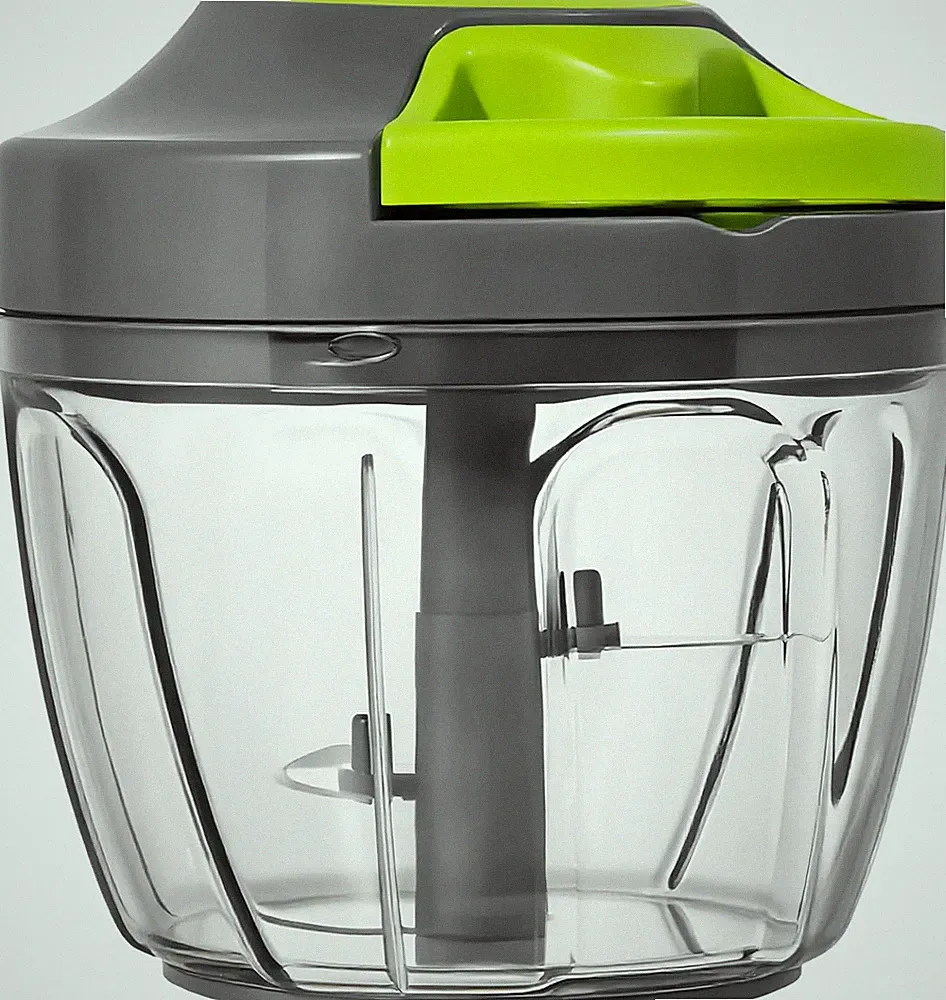 Manual Food Processor Vegetable Chopper Gray 650ml Hand Pull String Garlic