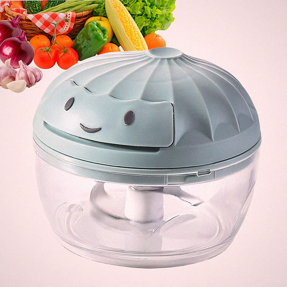 Manual Food Processor Vegetable Chopper, Mini Hand Pull String Garlic Chopper...