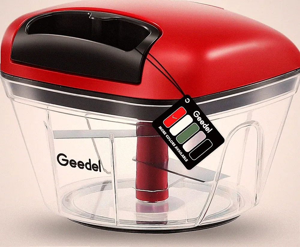 Manual Food Processor Vegetable Chopper, Pull Chopper with String, Food Chopper