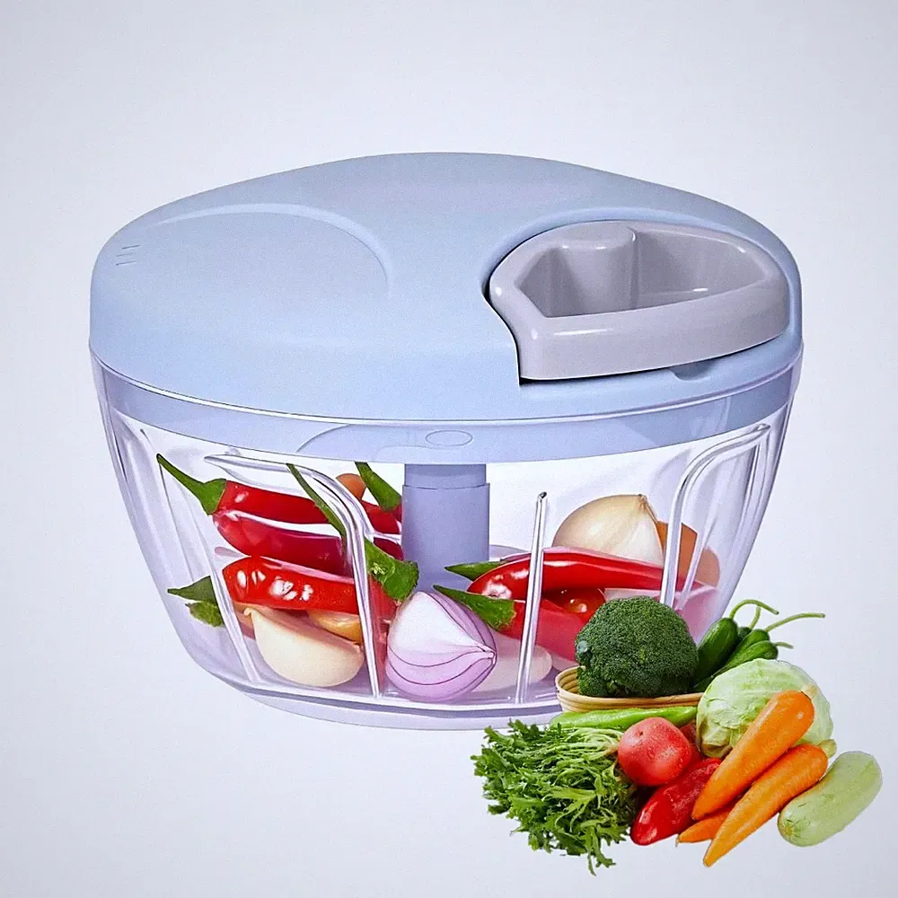Manual Food Processor Vegetable Chopper with Easy Pull Hand String for Fruits