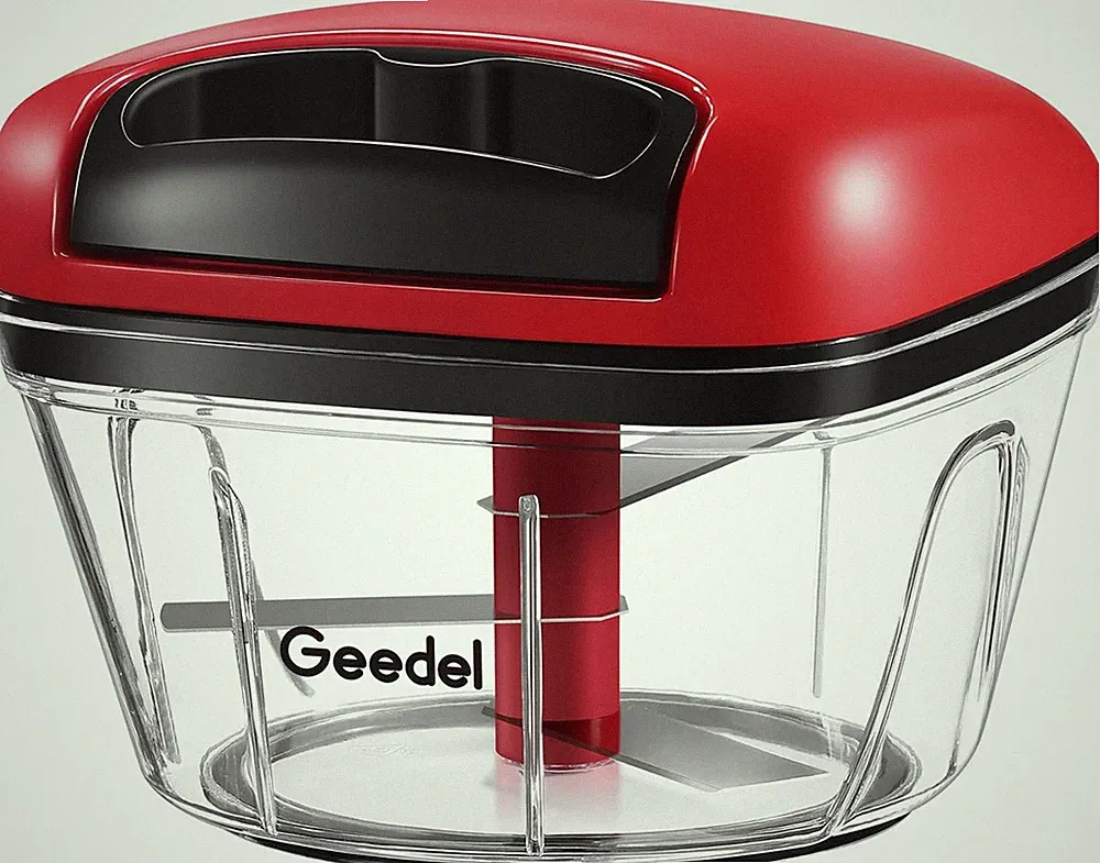 Manual Food Processor Vegetable Cutter, Geedel Pull Chopper with String, Food Ch
