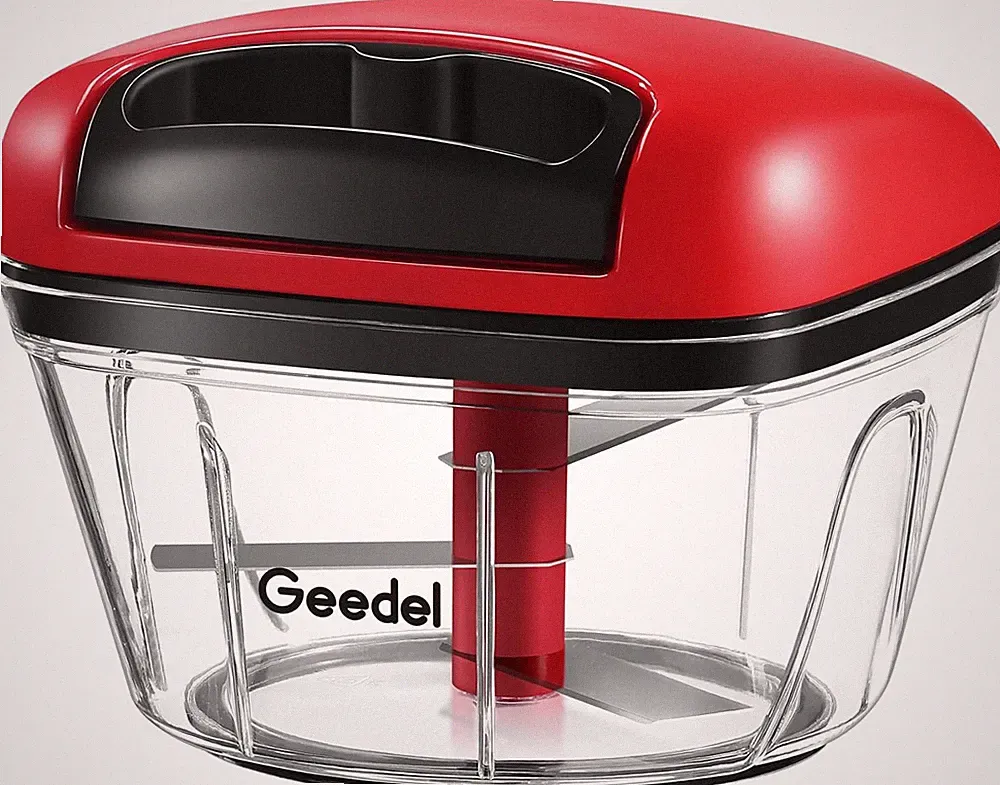 Manual Food Processor Vegetable Cutter, Geedel Pull Chopper with String, Food Ch