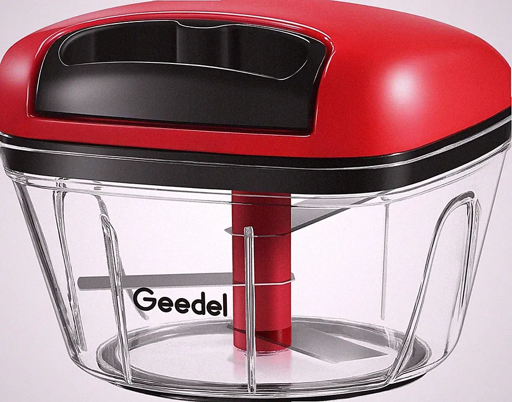 Manual Food Processor Vegetable Cutter, Pull Chopper with String, Food Chopper