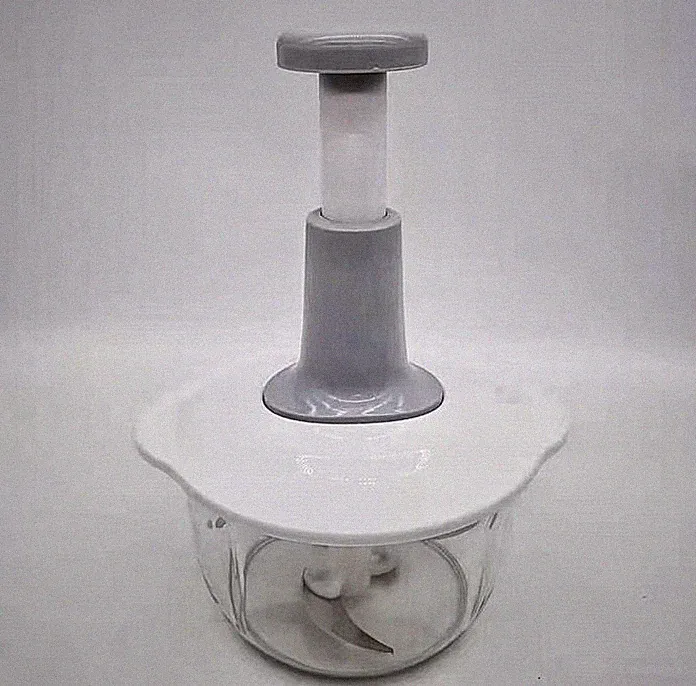 Manual Food Processor with Stainless Steel Blade - 2L Hand Cranked Mash, Garlic