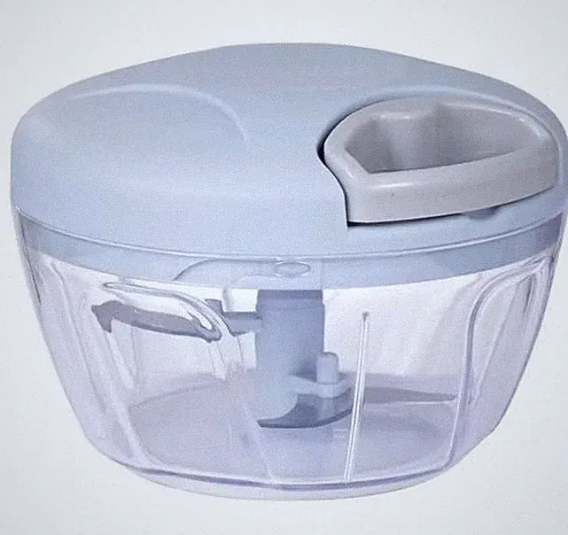 Manual Pull-Cord Vegetable Chopper – 2 Cup Mini Food Processor – 2-Cup, Blue
