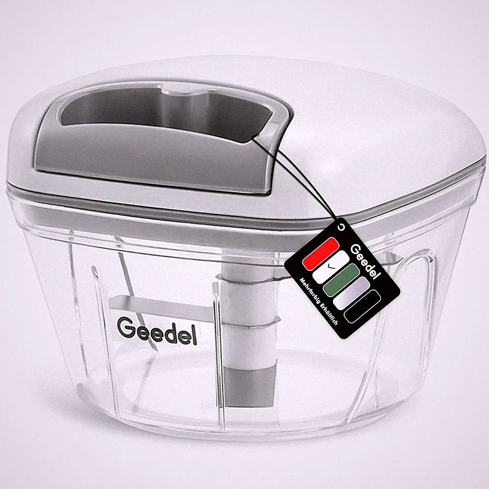 Manual Pull Food Chopper - Handheld Processor for Onions, Veggies, & Nuts