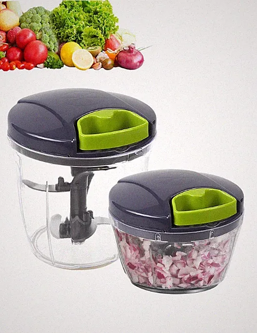 Manual Vegetable Chopper Hand Pull Food Processor Garlic Onion Cutter 500/900ml