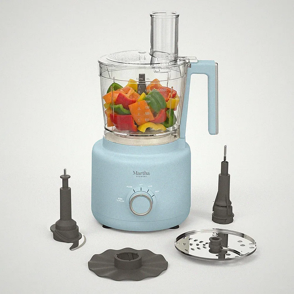 Martha Stewart 10 Cup Food Processor & Electric Chopper, One Touch Pulse