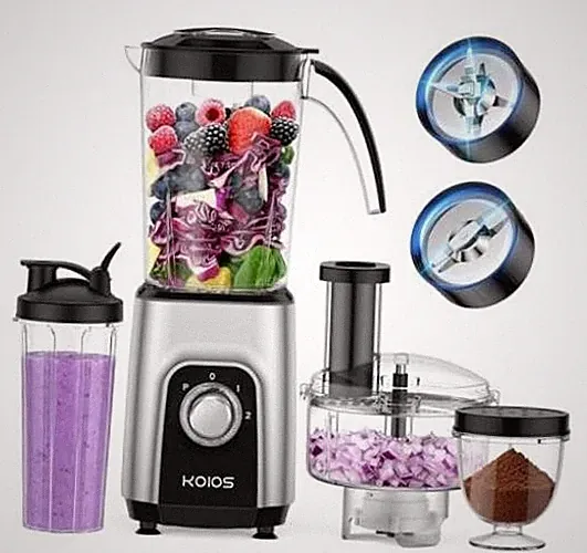 Max 1000W Blender/Food Processor Combo - 4 in 1 - 34oz Pitcher - 22oz Blending