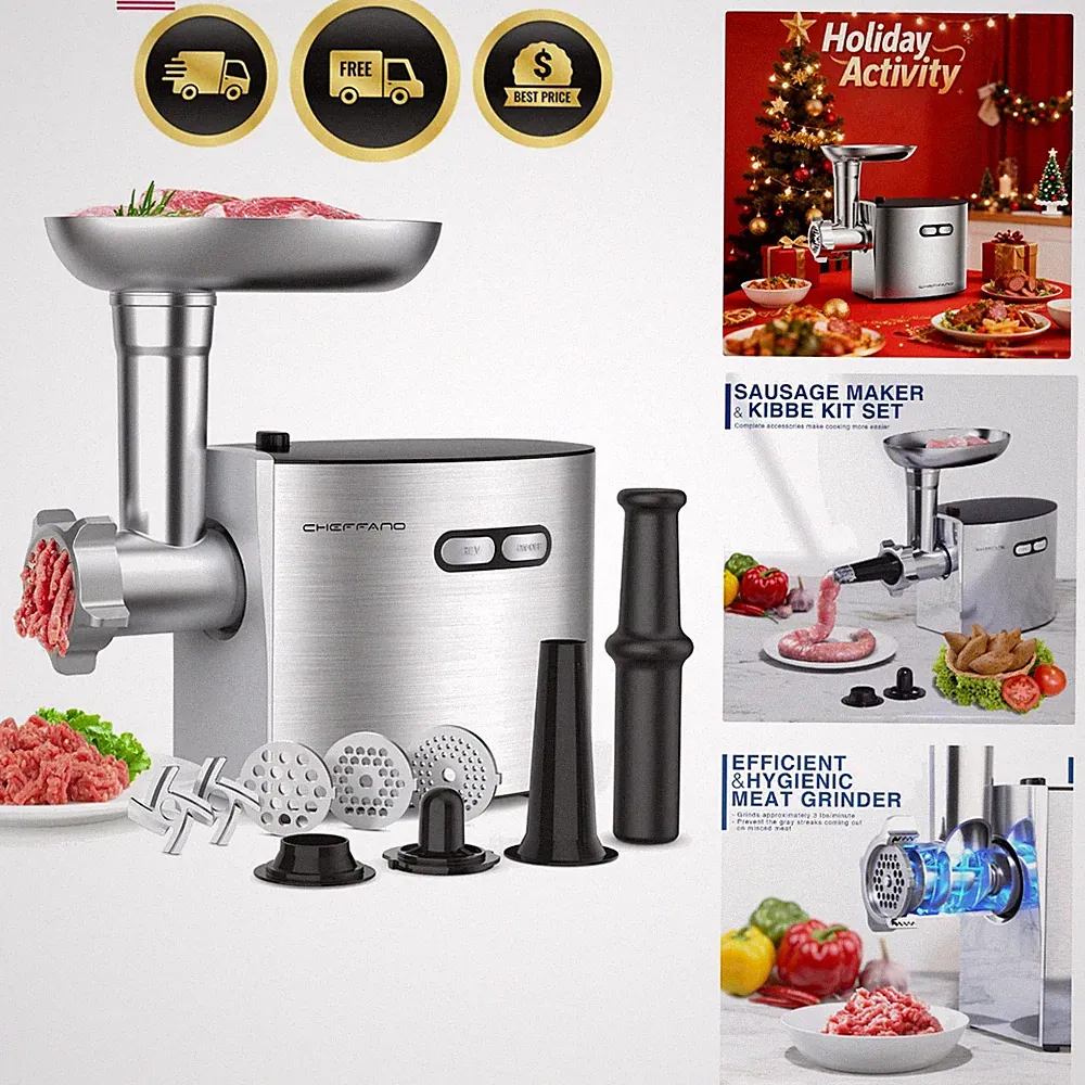 Meat Grinder Electric 2600W Max Heavy Duty Food Chopper Sausage Stuffer