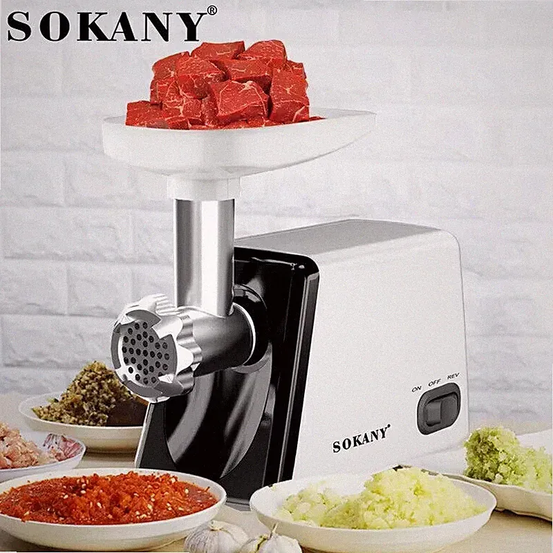 Meat Grinder Electric Commercial Antique Stainless Steel Food Processor 110V