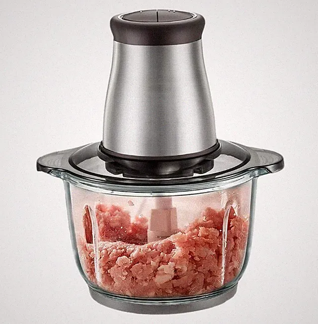 Meat Grinder New Electric 500W Home Kitchen 2L Stainless Steel Food Processor