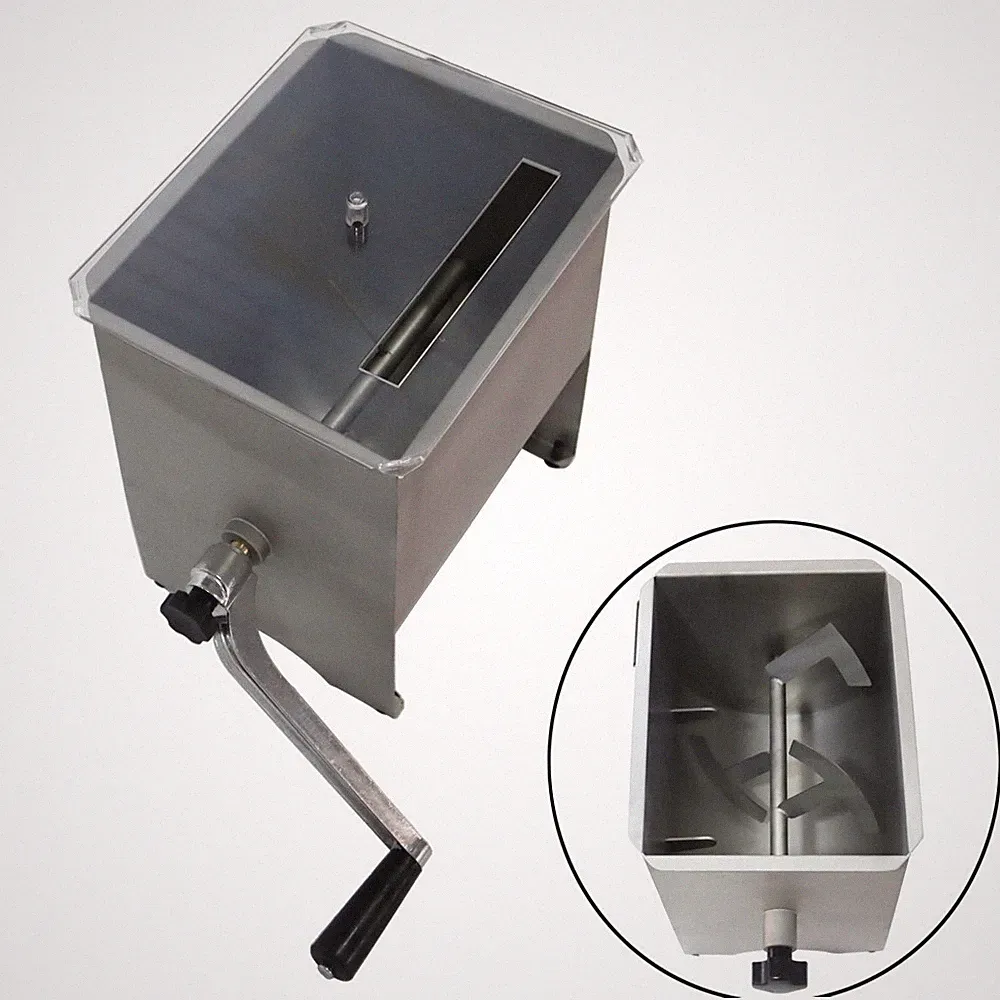 Meat Mixer Household Manual Sausage Blender Grinder with Stainless Steel Hopper