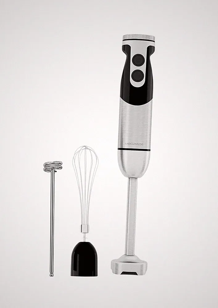 MegaWise 3 in 1 Immersion Blender 1000W Powerful Motor 12 Speeds Turbo Boost