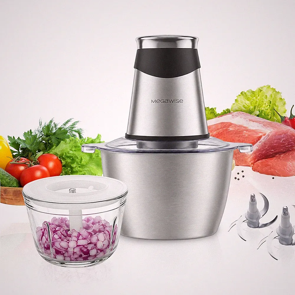 MEGAWISE Food Processor, 800W Electric Meat Grinder Nuts, Fruits, and Baby Food