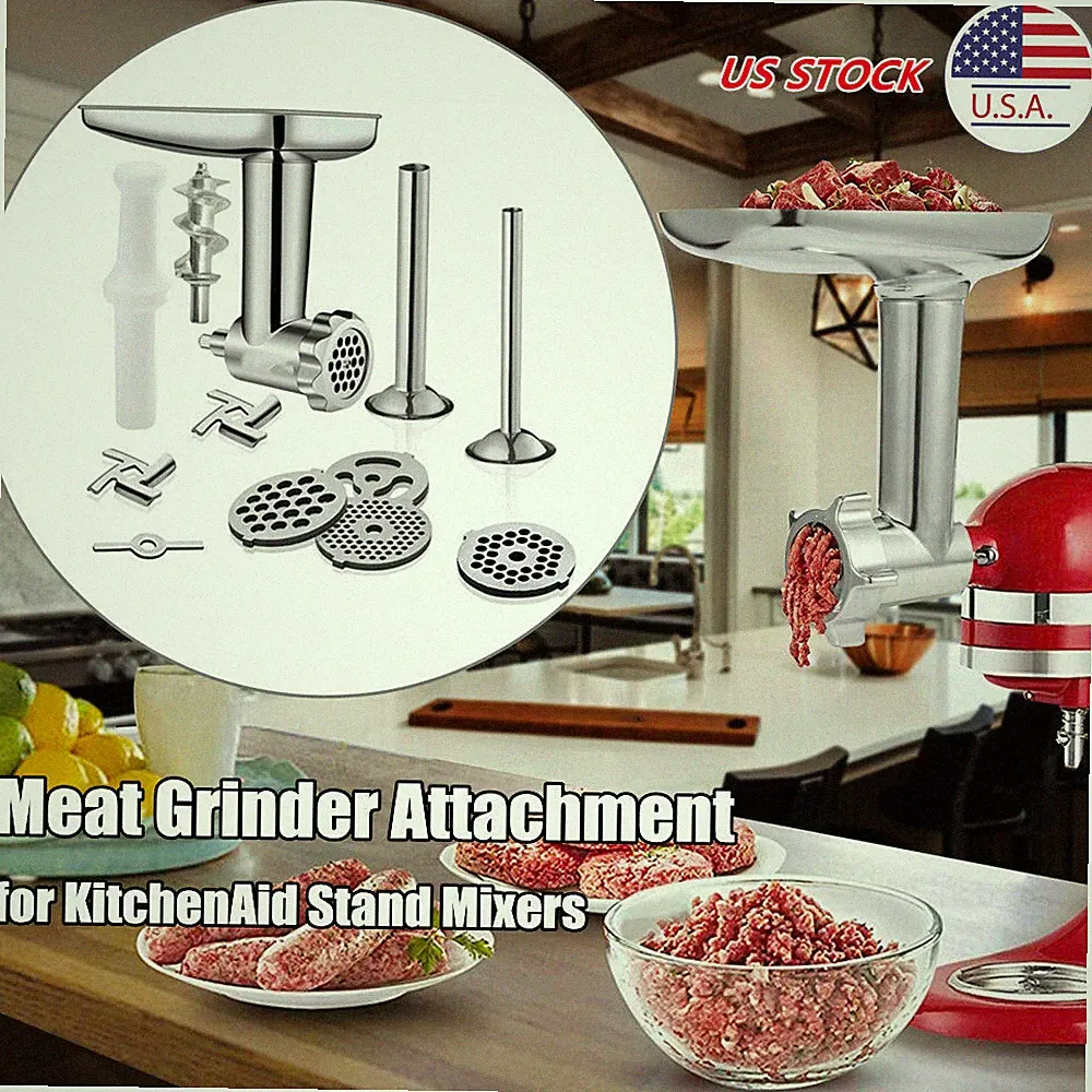 Metal Meat Food Processors Grinder Attachment for Kitchen Aid Stand Mixer USA