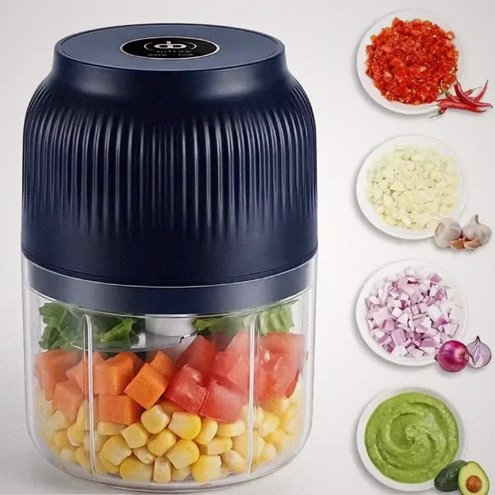 Mini Electric Garlic Chopper 250ML USB Rechargeable Cordless Food Processor